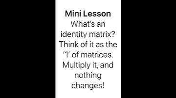 What’s an identity MATRIX?