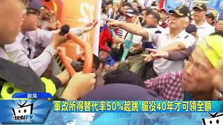 20171113中天新聞　抗議軍人年改　八百壯士包圍政院
