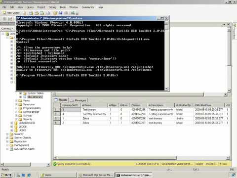 Publishing and Deploying XML Itineraries to a Database Using the ESB Import Utility