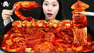 ASMR MUKBANG| 직접 만든 매운 해물찜 먹방 & 레시피 BRAISED SEAFOOD EATING