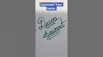 ✨ Cursive Name Art | Stylish Name Writing in Cursive | Calligraphy for Beginners #shorts #durva