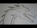 How to draw a dragon head  easy step by step pencil drawing tutorial 
