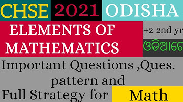 CHSE Important questions of Math 2021| Full strategy for Math CHSE 2021