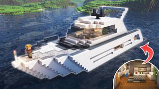 ⛏️ Minecraft :: How to build a Modern Yacht ⛵ [마인크래프트 고급스러운 요트 만들기 건축 강좌]