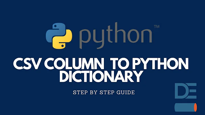 CSV Column to Python Dictionary