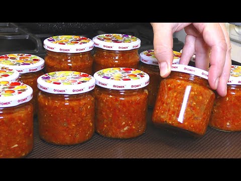 Аджика вкусная как Икра! Аджика с баклажанами и зелеными помидорами, рецепт на зиму.
