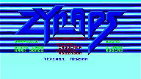 Zynaps Title Music for the Amstrad CPC