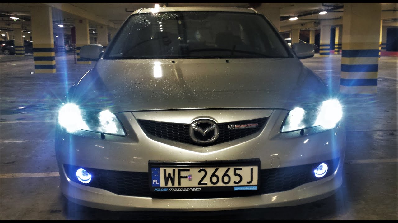 Światła do jazdy dziennej+ringi. Mazda 6 GG YouTube