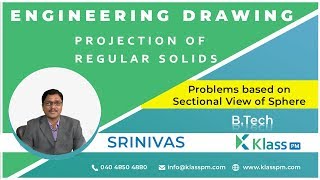 Problems  based on  Sectional View of Sphere - Unit-3 | Engineering Drawing | BTech Tutorials