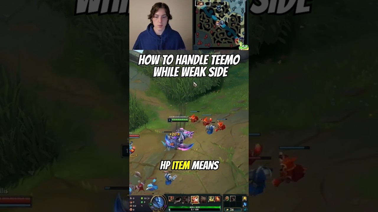 That Melee Minion At 1:40 😡 Renekton Vs Teemo While Weakside