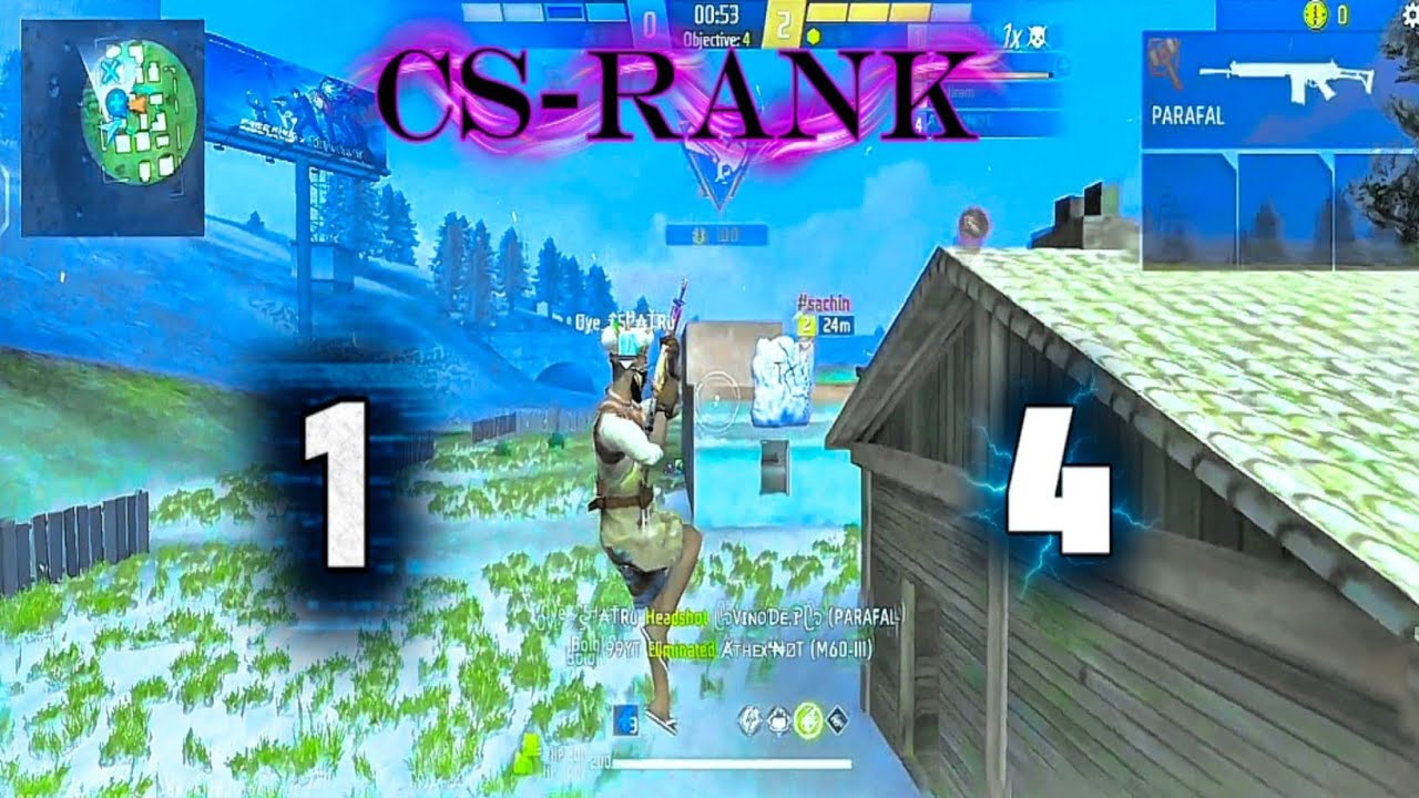 CS RANK 1 vs 4 😱 | IMPOSSIBLE CLUTCH ? | FREE FIRE HIGH QUALITY VIDEO ...