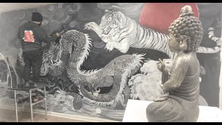 I painted the wall | Time Lapse | Yin and Yang