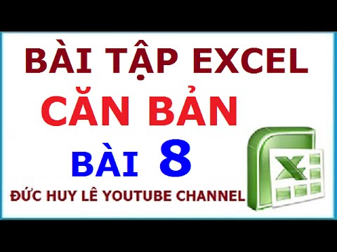 Video Bài tập Excel cơ bản 8 - Tình hình xuất hàng nông sản - youtube