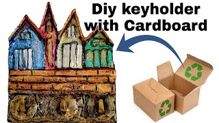 DIY keyholder with cardboard | How to make key holder with cardboard