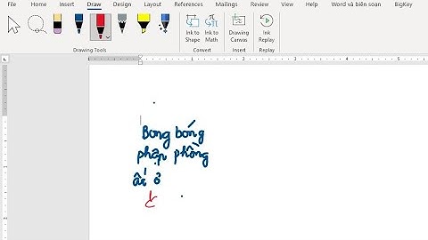 Bật bút vẽ trên word