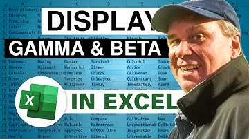 Excel Show Symbols For Gamma And Beta - Episode 2497