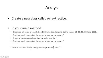 Java 4.2: Traversing Arrays
