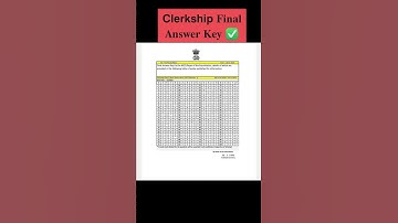 𝗖𝗹𝗲𝗿𝗸𝘀𝗵𝗶𝗽  𝐅𝐢𝐧𝐚𝐥 𝐀𝐧𝐬𝐰𝐞𝐫 𝐊𝐞𝐲 ✅ #clerkshipexam #wbpsc #clerkship2024 #clerkship update