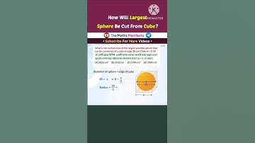 How Will The Largest Sphere Be Cut From Cube❓ #shorts #maths #mensuration #ssc #cgl #chsl #railway
