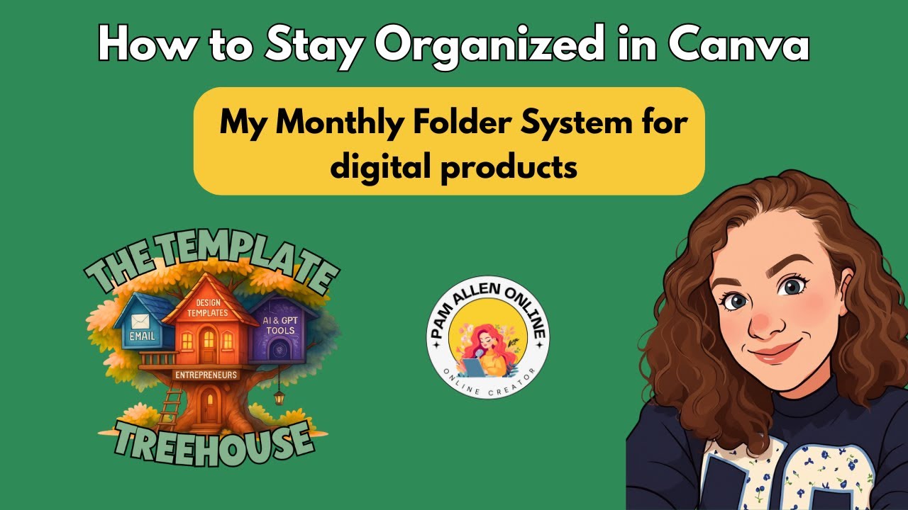 Моя система организации цифровых продуктов в Canva (ежемесячный рабочий процесс)