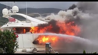 Super yachts  Fire on board Motor Yacht Lady Vanilla (Corrected date)
