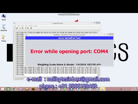 SerialPort Communication in JAVA (Read Weight from weighing scale "YAOHUA XK3190-A9+" )