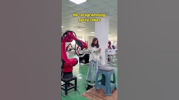 Programming-free spray robot.  #spraying #industrialrobot  #sixaxisrobot #robotics #automatic