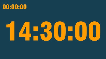 14 hour 30 minute timer (play at 0.5x speed) (with end alarm, time elapsed and progress bar)