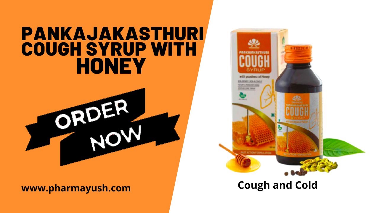 Pankajakasthuri Cough Syrup with Honey Cough and Cold Pharmayush