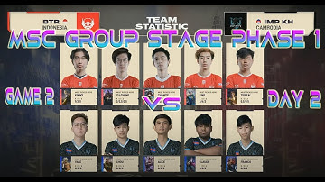 Bigetron Alpha vs Impunity [GAME 2 ]MSC Group Stage Phase 1 - Day 2 | MLBB Southeast Asia Cup 2021