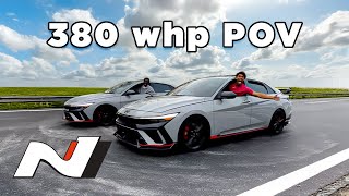 Two LOUD Tuned Elantra N's! (POV Drive) Hyundai Elantra N Tuned