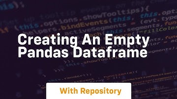 creating an empty pandas dataframe