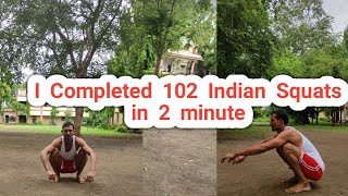 I Completed 102 Indian Squats in 2 minute | Sampurn Baithak | Deep Squat | Hindi | Narendra Shimpi