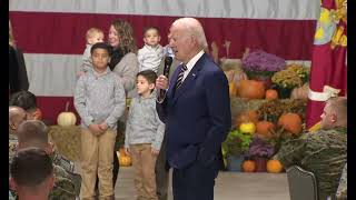 Remarks: Joe Biden Has Friendsgiving with Service Members in North Carolina - November 21, 2022