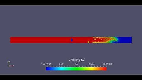 Shock Tube Problem - N2 mass fraction