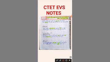 CTET (EVS) Notes|ctet important questions| #शिक्षक #EVS #shorts#shikshak taiyari