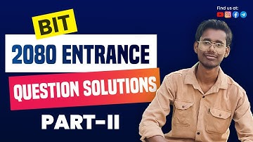 2080 Entrance Questions | Part-II | Mathematics | BIT Entrance Questions | Past Year Questions |