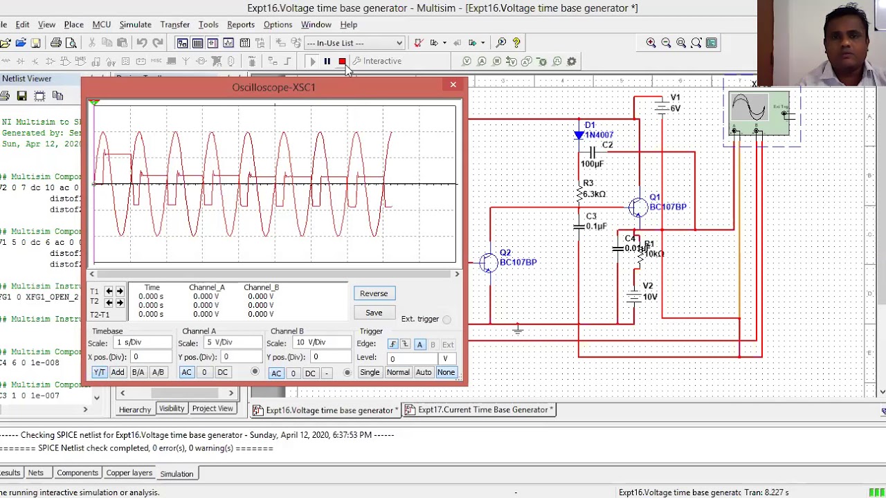 Electronic Circuits Lab using Multisim ZOOM recording Tutorial 15 - YouTube