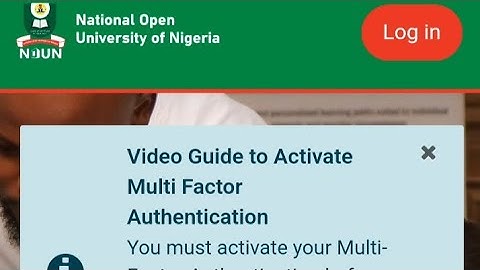 NOUN - How To Get Your Verification (Authentication code) To Login To E-learn Portal