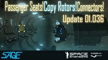 Space Engineers, Copy Rotors! Passenger Seats! and More! (Update Update 01.036)