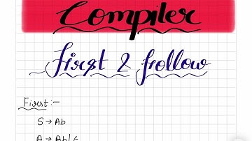 Lecture- 5 Compiler | FIRST & FOLLOW in Compiler Design 🎯| #mcodelearner #compilerdesign