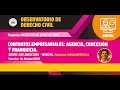 Contratos empresariales: agencia, concesión y franquicia. Observatorio de Derecho Civil