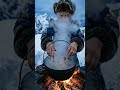 Wilderness Cooking Hack: Prepping Meat with Fresh SNOW! ❄️🔥