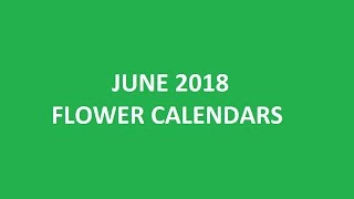 June 2018 Flower Calendars For Walls, Desktop