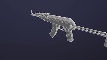 akm low poly 3d model