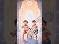 Two Twins Baby Are Dancing With Their Puppy 🐶💃Adorable Kids Dance 💞 #funny #shorts #viral