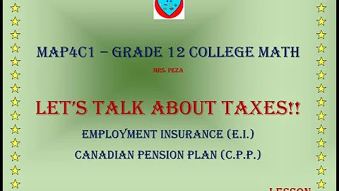 Let's Talk about Taxes: Employment Insurance (EI) and Canadian Pension Plan (CPP)