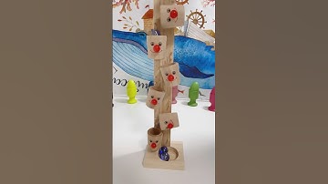 Oddly Satisfying and Relaxing ASMR! 🔵🤡 Reverse Video. Blue Marbles on the Clown Cup Tower