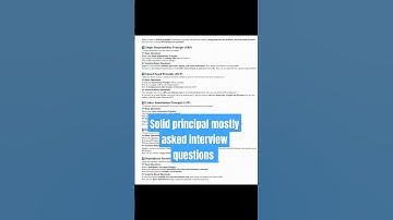 Solid principles mostly asked interview questions ☺️