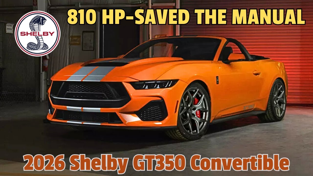 Кабриолет с механической коробкой передач и мощностью 810 л.с.! Новый Shelby GT350 2026 года — эт...